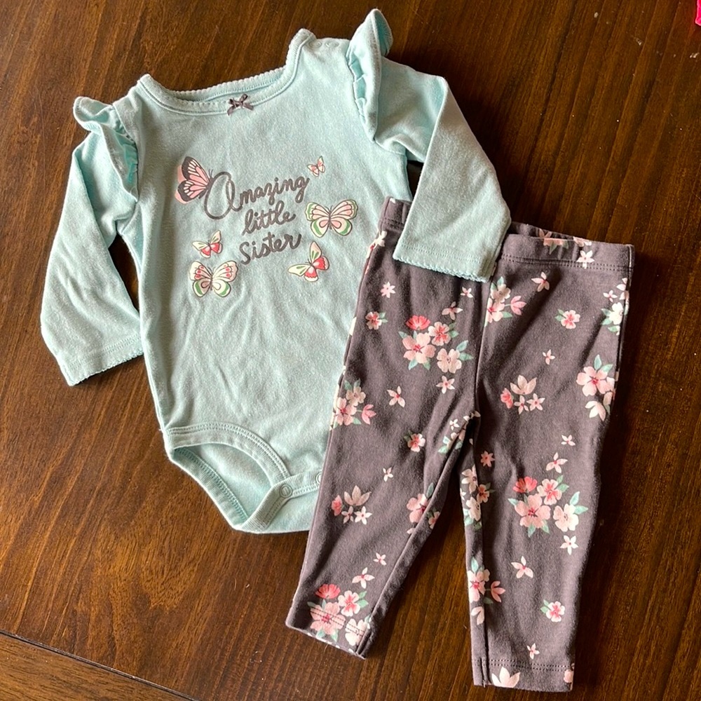 Two piece lil sister onesie